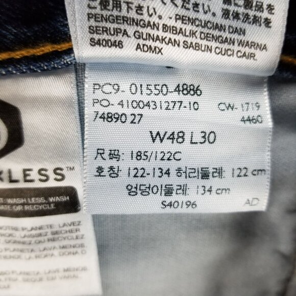 Levis Jeans Mens 48x30 Blue 550 Relaxed Fit Tapered Leg 100% Cotton Denim - Picture 13 of 13